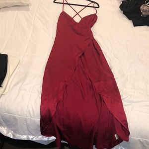 Red Satin dress